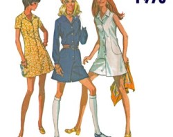 2282 MCCALLS 1970 SLEEVES OR NOT DRESS, PANTDRESS MINI LENGTH SLEEVES OR NOT PATTERN 10 SEALED